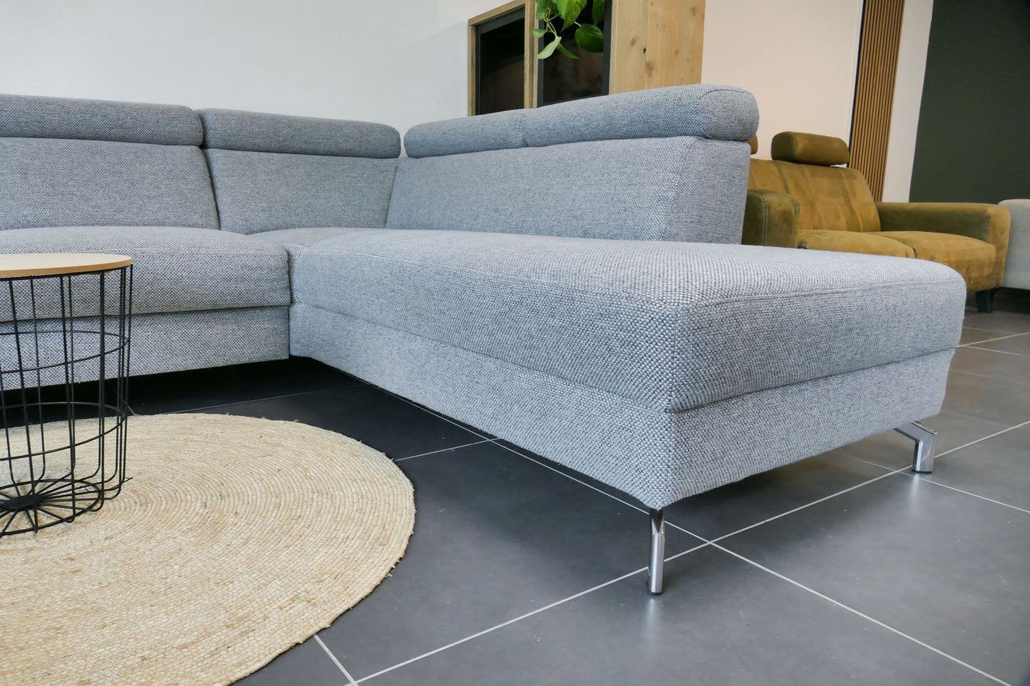 Refurbished Montel Hoekbank Chicago Lichtgrijs