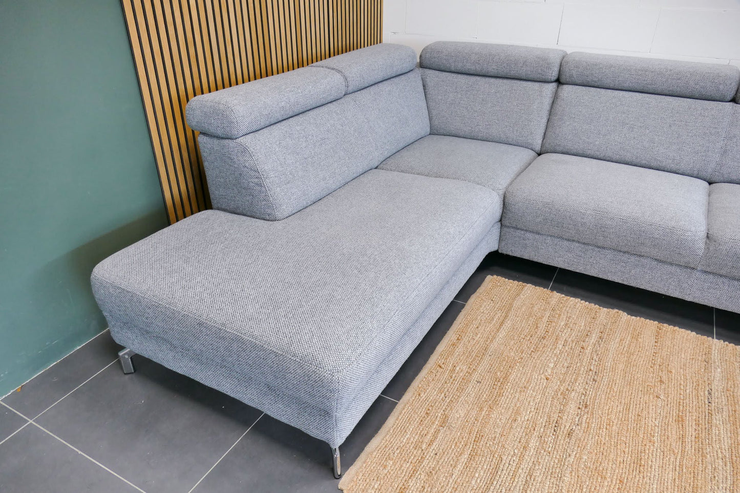 Refurbished Montel Hoekbank Chicago Lichtgrijs
