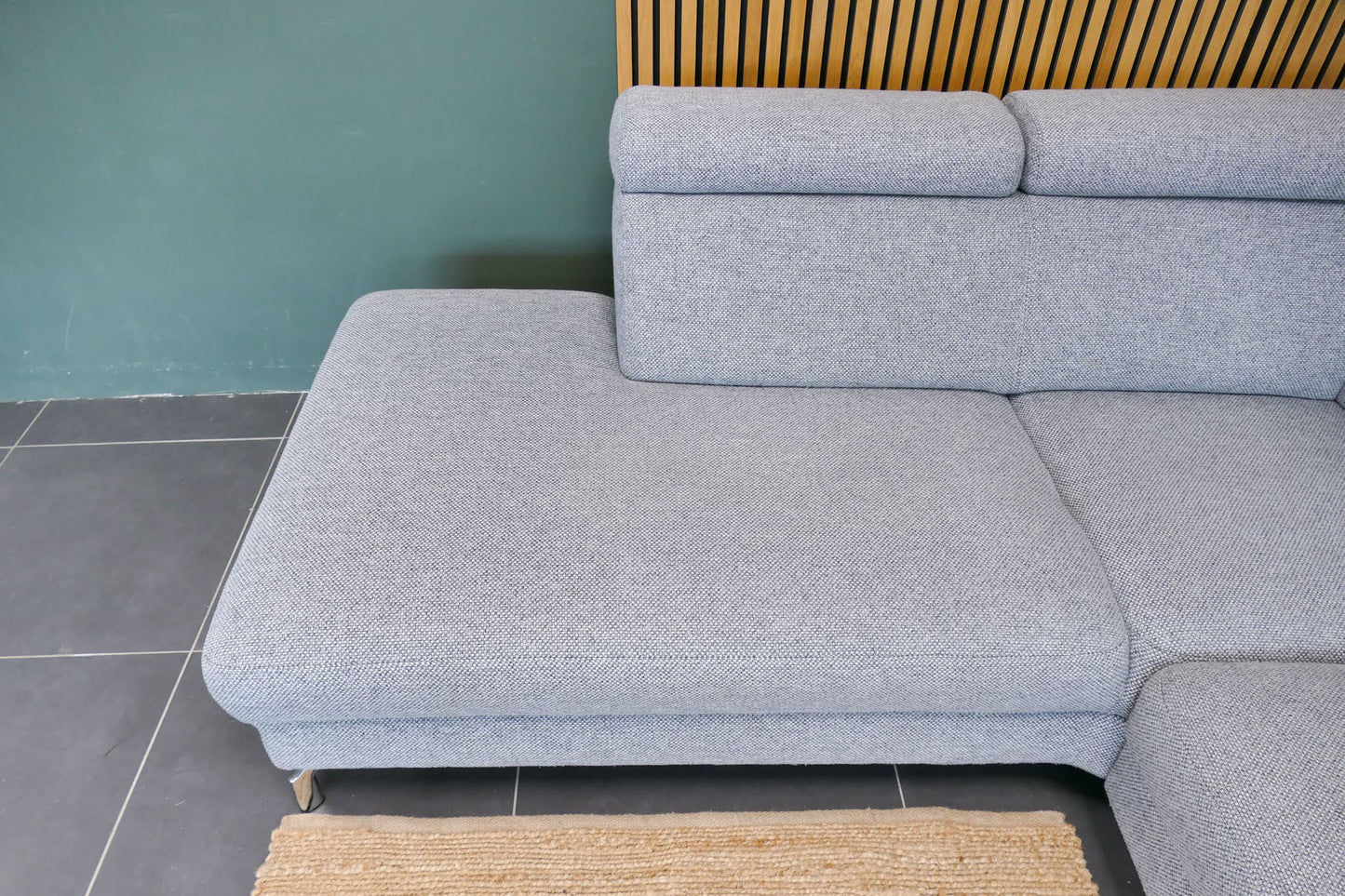 Refurbished Montel Hoekbank Chicago Lichtgrijs