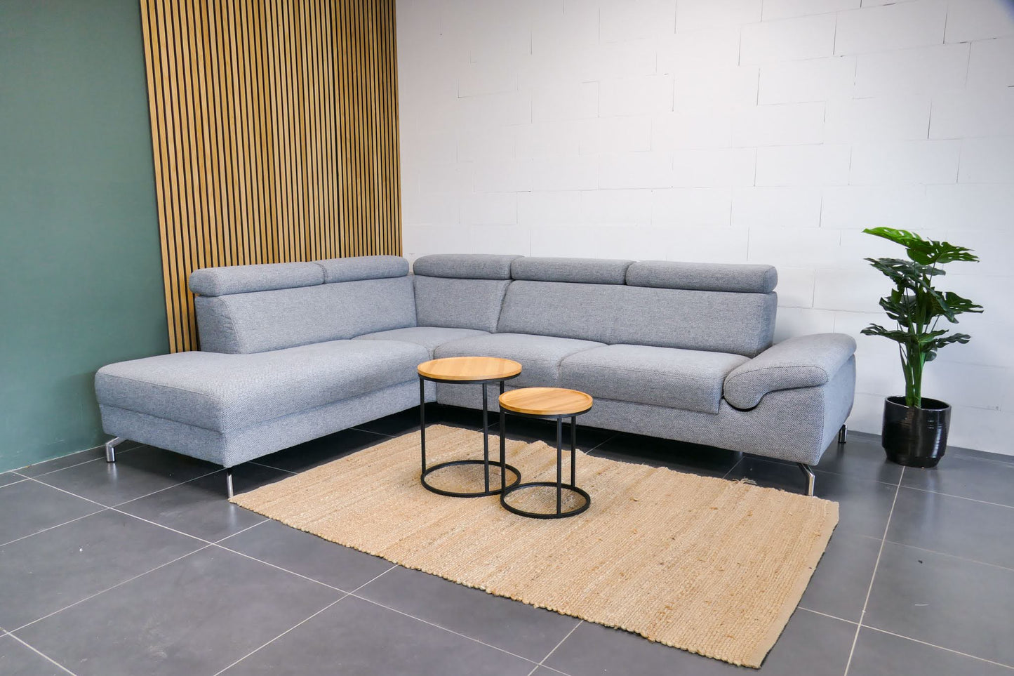 Refurbished Montel Hoekbank Chicago Lichtgrijs