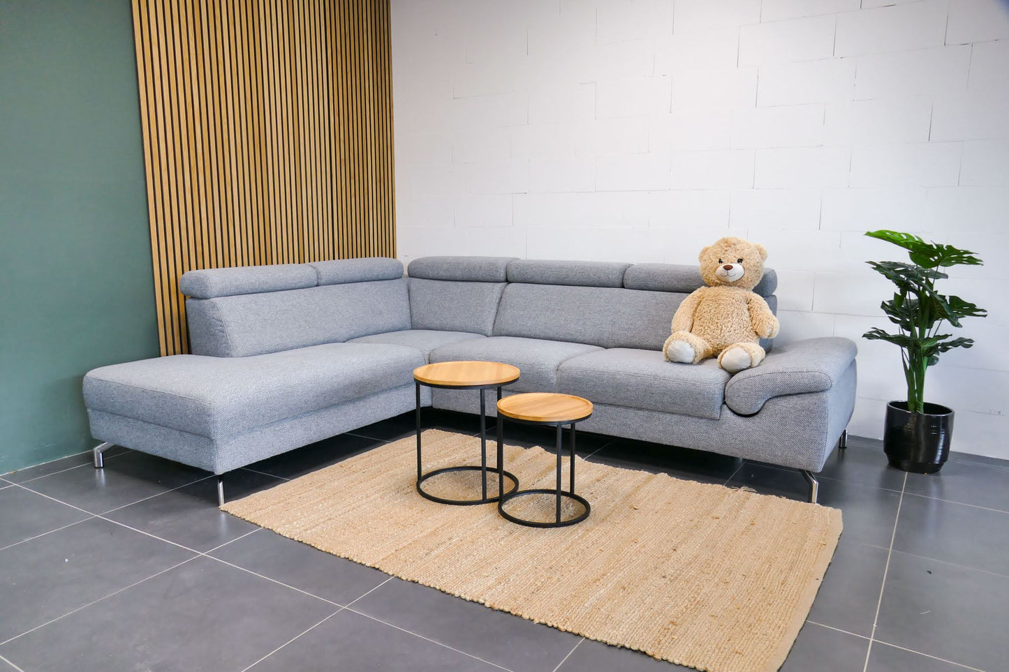 Refurbished Montel Hoekbank Chicago Lichtgrijs