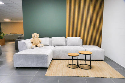 Refurbished Beige Boucle modulaire hoekbank