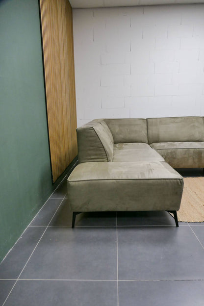 Refurbished Montel Hoekbank Groen Microvezel