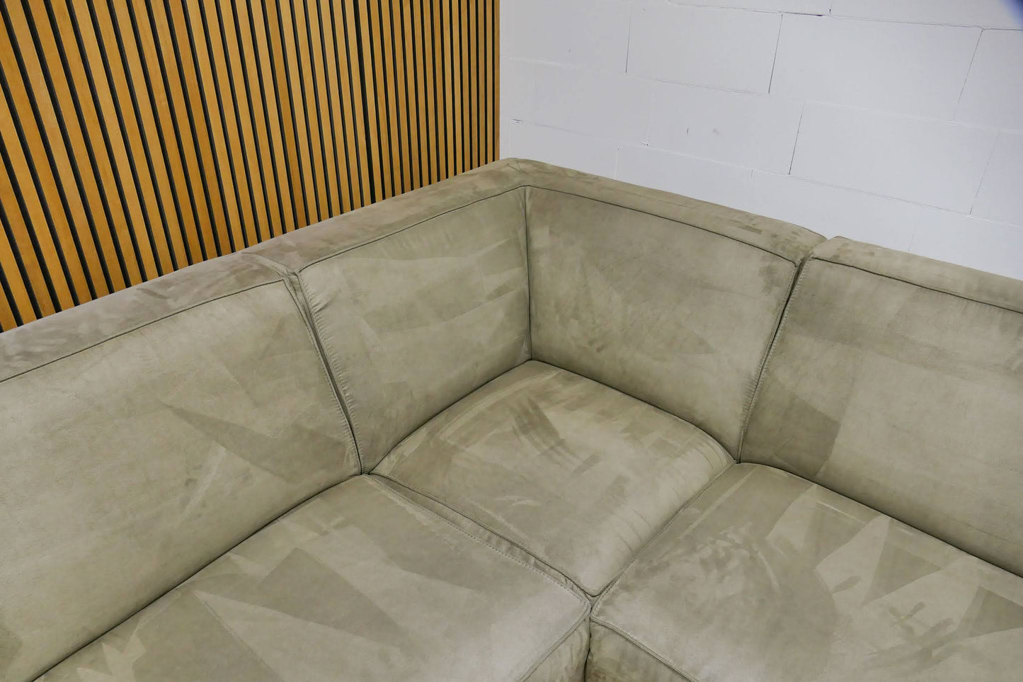 Refurbished Montel Hoekbank Groen Microvezel