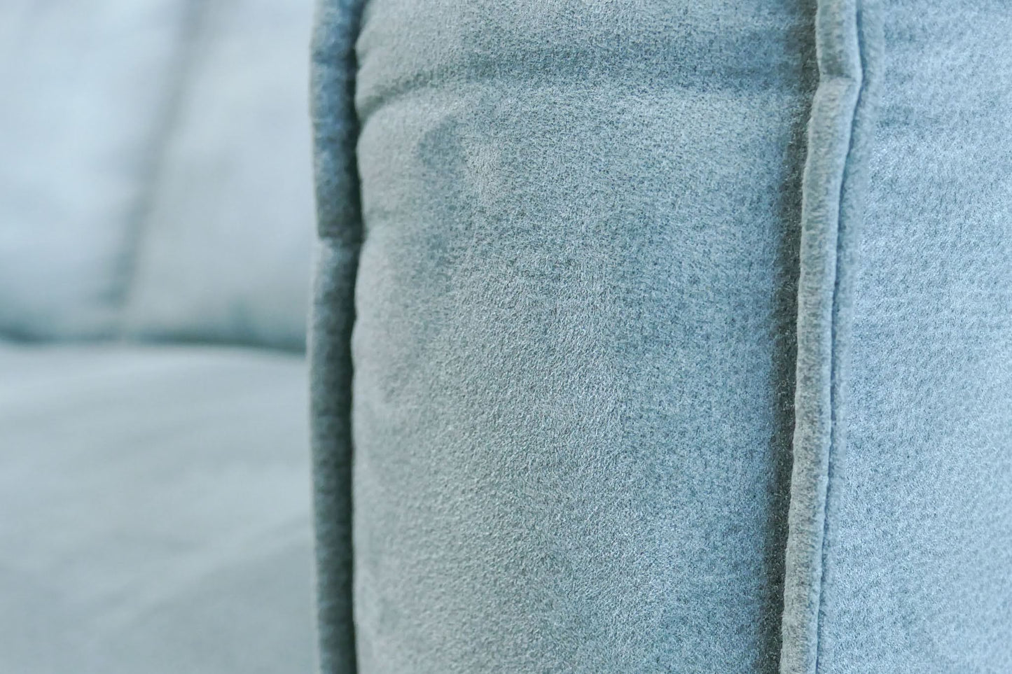 Refurbished Hoekbank Turquoise met Hocker