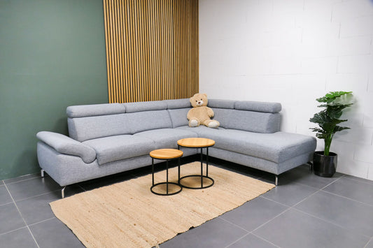 Refurbished Montel Hoekbank Chicago Lichtgrijs