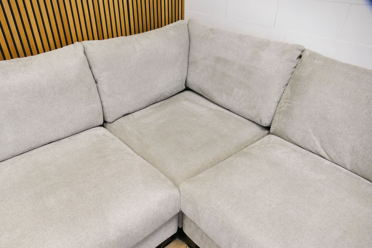 Refurbished Grote Lounge Bank Beige Casba