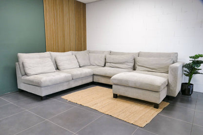 Refurbished Grote Lounge Bank Beige Casba