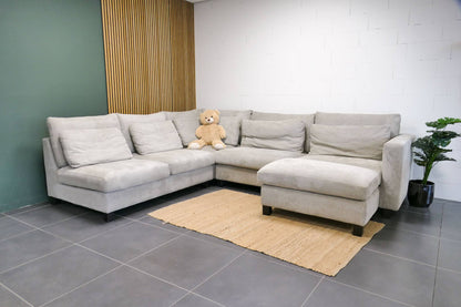 Refurbished Grote Lounge Bank Beige Casba