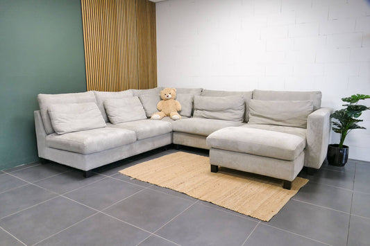 Refurbished Grote Lounge Bank Beige Casba