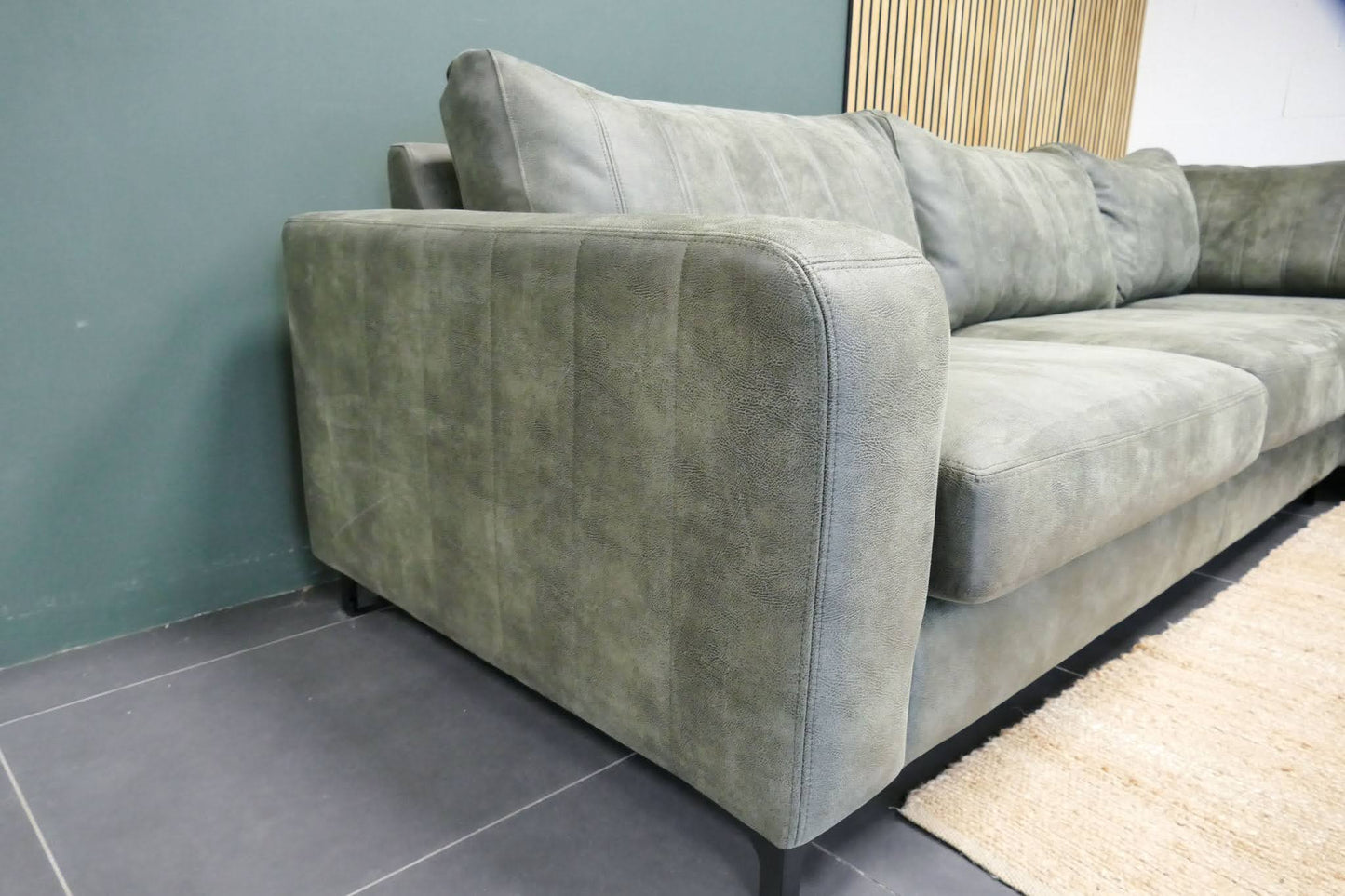 Refurbished Urban Sofa hoekbank groen microvezel