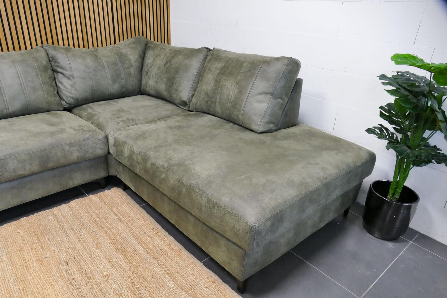 Refurbished Urban Sofa hoekbank groen microvezel