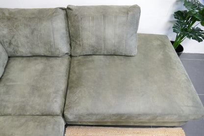 Refurbished Urban Sofa hoekbank groen microvezel