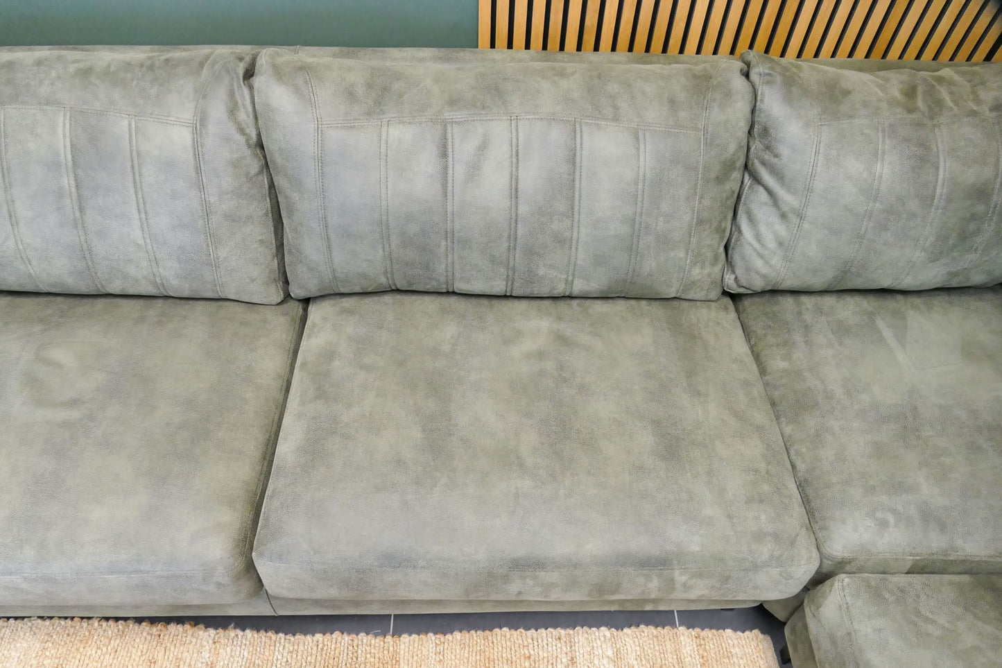 Refurbished Urban Sofa hoekbank groen microvezel