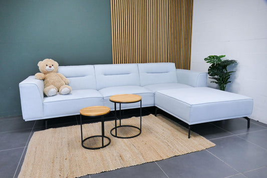 Refurbished 4-zitsbank Loods 5 Babyblauw