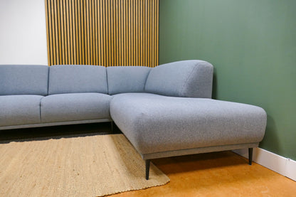 Refurbished Moderne Hoekbank Babyblauw