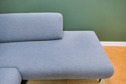 Refurbished Moderne Hoekbank Babyblauw