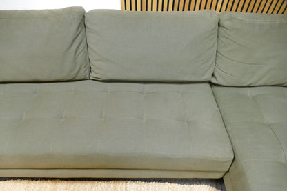 Refurbished Goossens Hoekbank Groen Coco