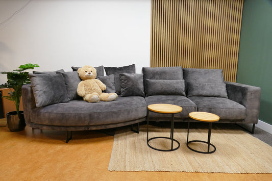 Refurbished Chaise Longue Dordoni Antraciet Velvet