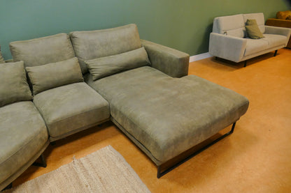 Refurbished Hoekbank Zitmaxx Dordoni Microvezel Groen