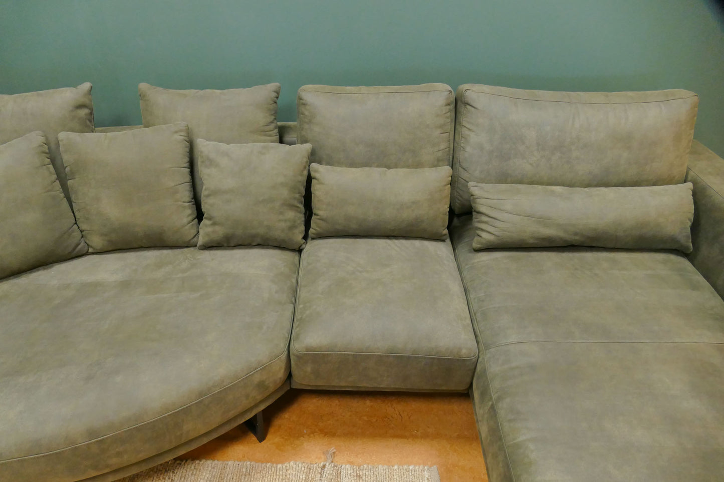 Refurbished Hoekbank Zitmaxx Dordoni Microvezel Groen