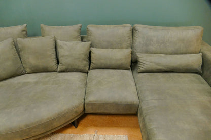 Refurbished Hoekbank Zitmaxx Dordoni Microvezel Groen