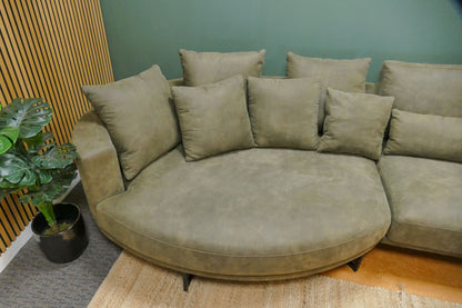 Refurbished Hoekbank Zitmaxx Dordoni Microvezel Groen