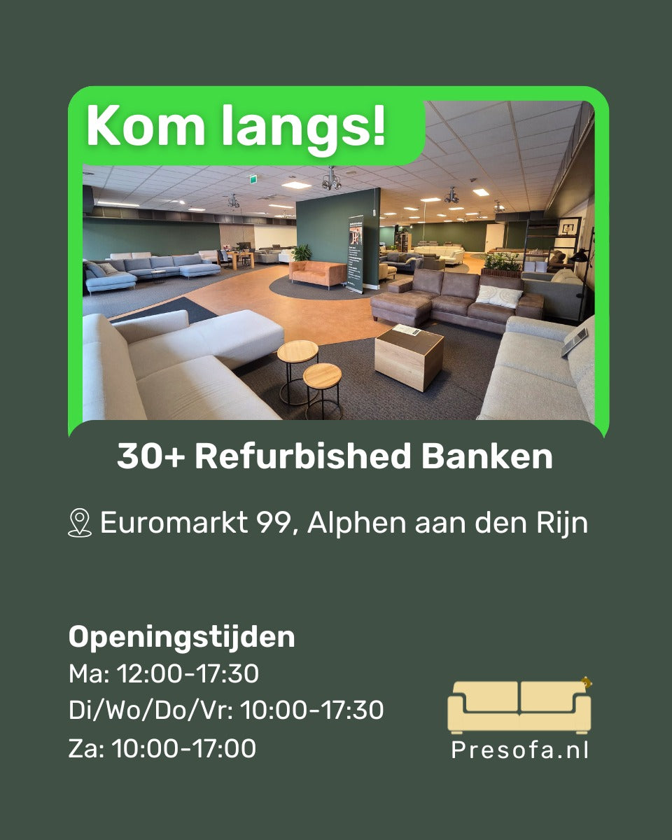 Refurbished Hoekbank Grijs Gecapitonneerd