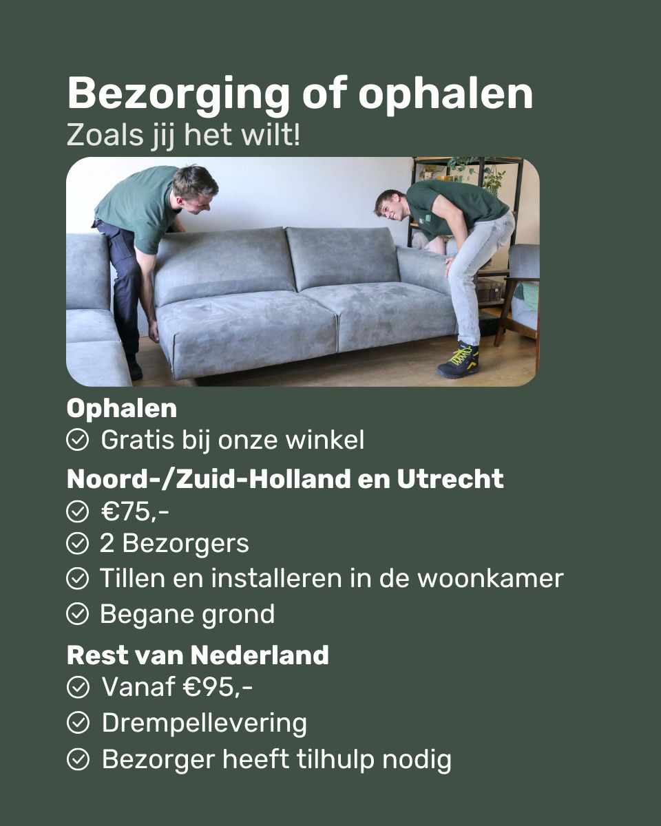 Refurbished banken set oranje + fauteuil